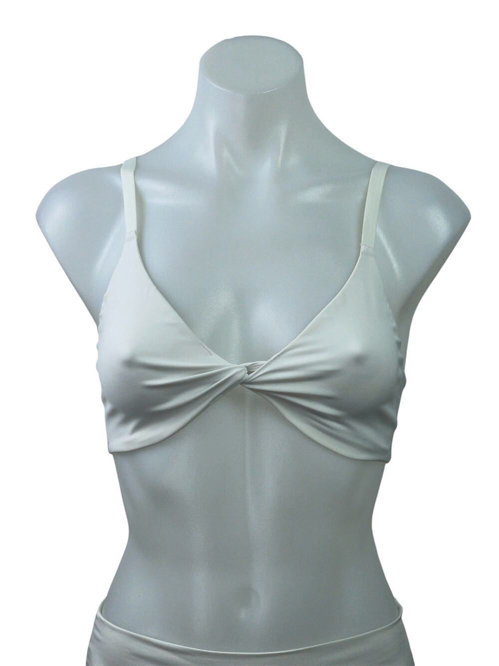 Gymshark Elevate White Twist Front Workout Activewear Bra Bralette Crop Top Sz S
